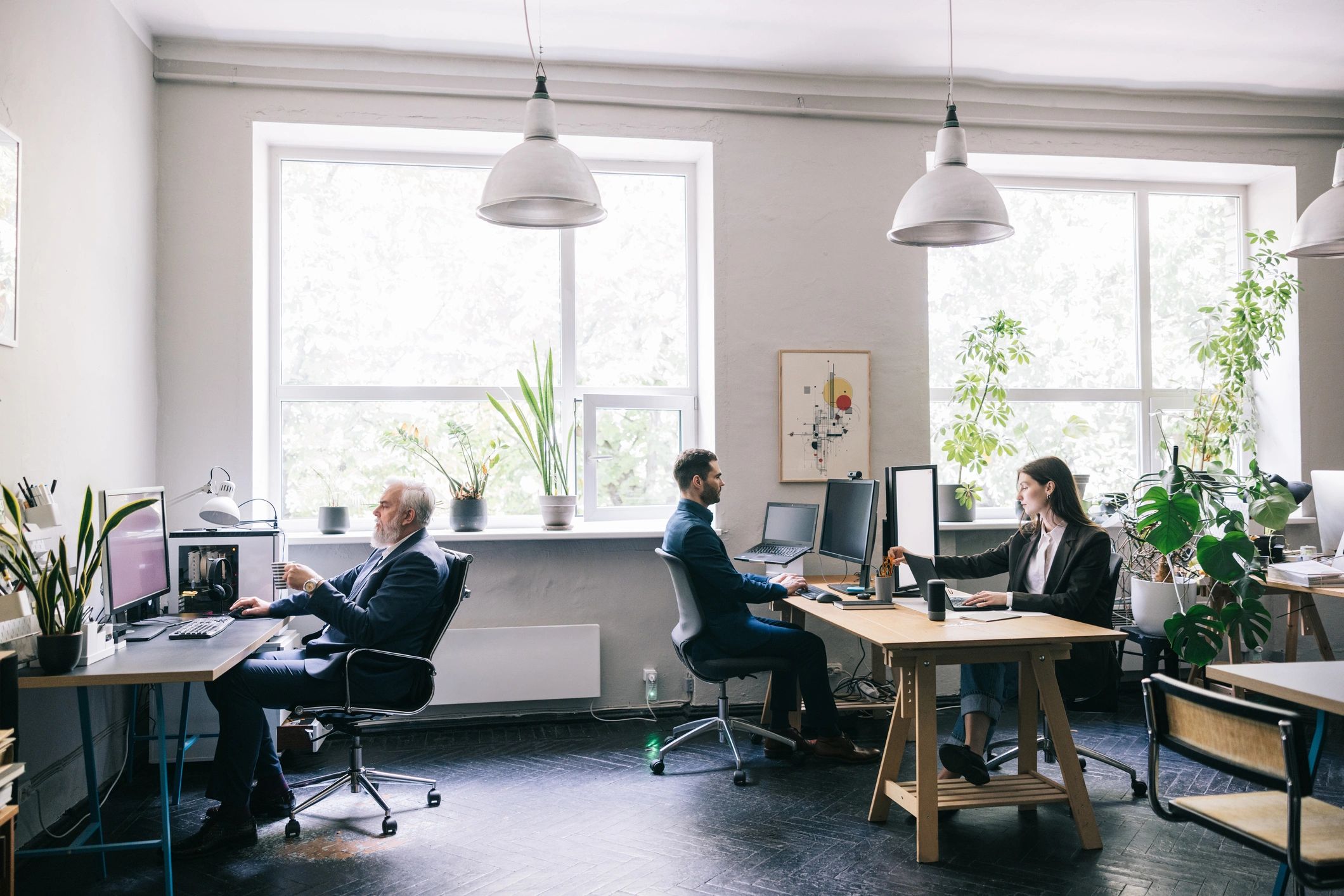 Professional working in a modern office